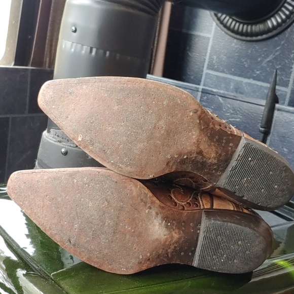 Ladies Western Leather Stitched Boots Size 9M - Picture 8 of 13